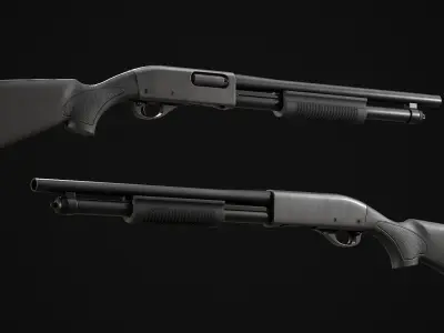 AAA Remington 870 Game Ready PBR Low-poly 3D model
