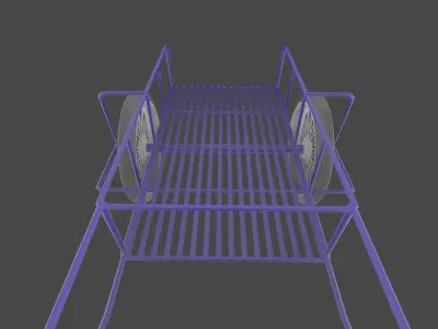 low-poly local thailand trolley model Low-poly 3D model