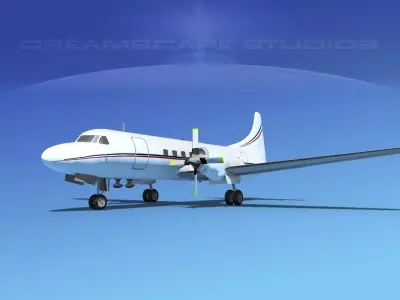 Convair CV-580 Corporate 2 3D model