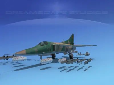 Mig-27 Flogger V12 Kazakhstan 3D model