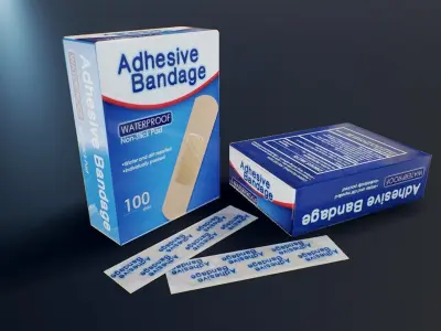 Military First Aid Kit 1 Plus 1 PBR Pack Low-poly 3D model