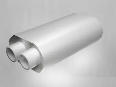  Exhaust Pipes Low-poly 3D model