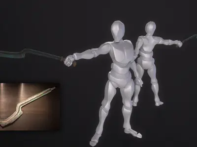 Nablus Khopesh - A Canaanite Bronze Sword Free low-poly 3D model