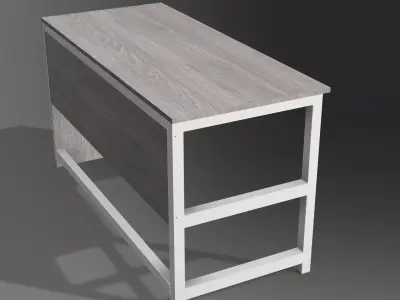 Modern Office Desk with Drawers  Product Design Model Free 3D model