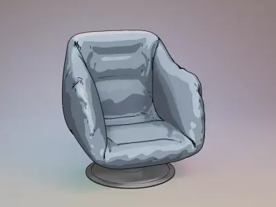 A stylized office chair Free low-poly 3D model