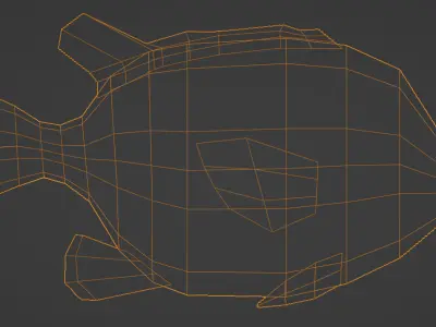 Disneyland Submarine Ride Prop - Red Fish Free low-poly 3D model