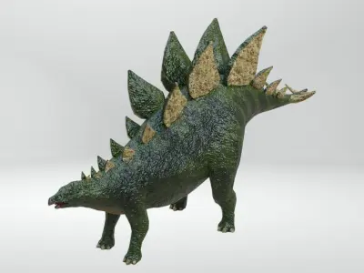 Stegosaurus Dinosaur Low-poly 3D model