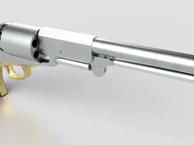 Colt Walker Revolver Low-poly 3D model