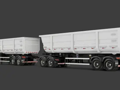Randon RoadTrain Tipper 9 Axle 2020 3D model