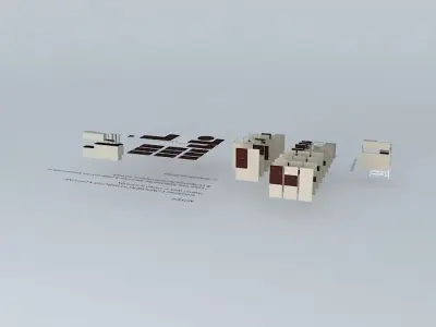 OFFICE WORKSTATION DYNAMIC COMPONENTS Free 3D model