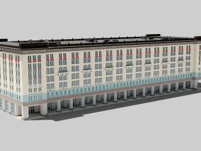 Eastern European Building 014 Low-poly 3D model