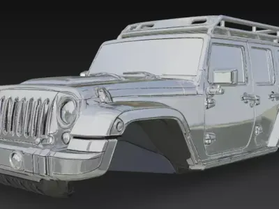 jeep upper body 3D model