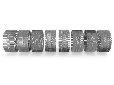 Tire Wheel Ruber Tracks  3D model