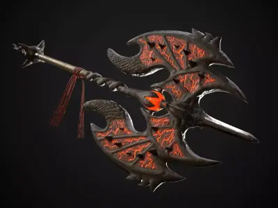 Dragon Axe Low-poly 3D model purchase