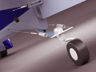 Propeller airplane RWD5 3D model