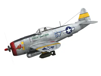 Republic P-47D Thunderbolt - Uncle Toms Cabin 3D model