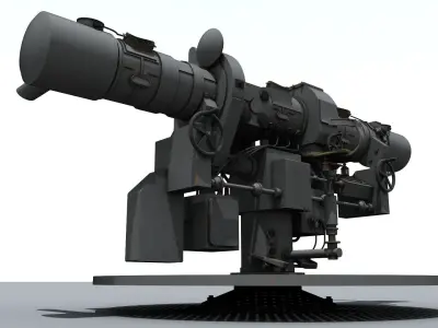 Battleship Bismarck 3m Night Artillery Rangefinder Free 3D model