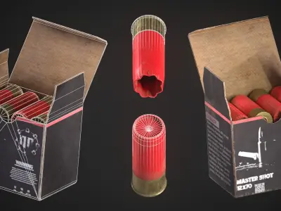 Ammo and Props Pack Free low-poly 3D model