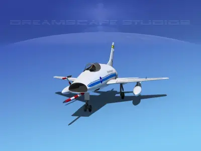 North American F-100E  Super Sabre NASA 3D model