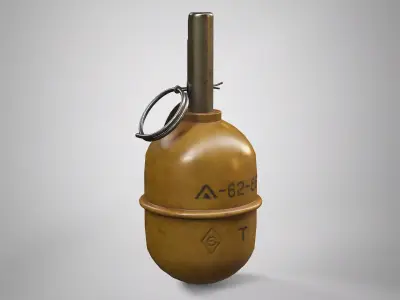 RGD5 Hand Grenade AAA Game Ready Low-poly 3D model