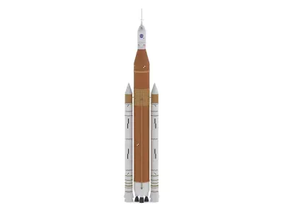 SLS Block 1 Rocket 3D model