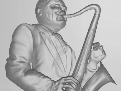 Saxophone Player Free 3D print model