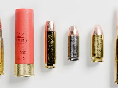 Ammo Set Free low-poly 3D model