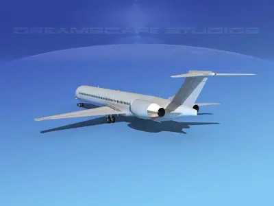 McDonnell Douglas MD83 Bare Metal 3D model