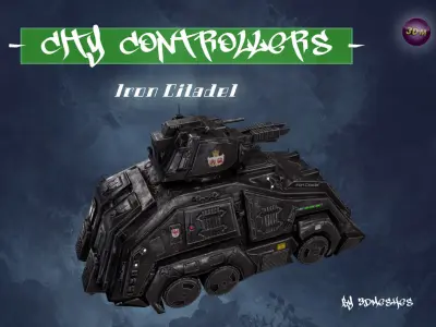 City Controllers - Iron Citadel - PBR lowpoly Low-poly 3D model