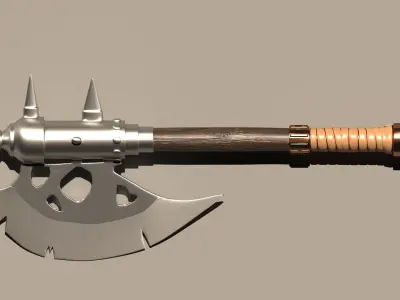 Fighting ax Low-poly 3D model