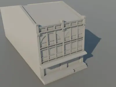 Phuket-Oldtown-3 building Low-poly 3D model