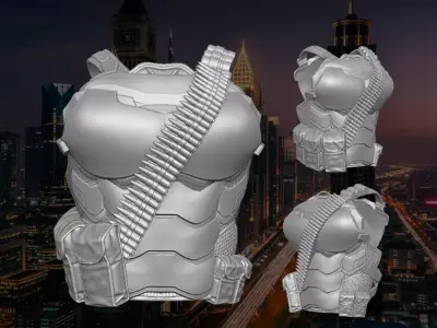 City Strike Vest 3D printable File for Action Figures 3D print model