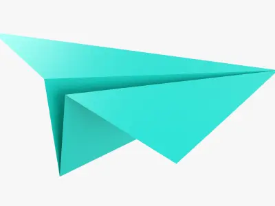 Paper airplane 01 3D model