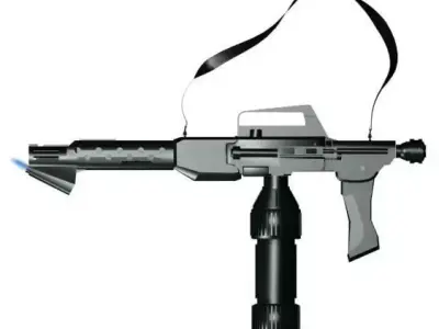 Flamethrower star wars blaster gun Free 3D model