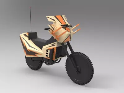 Bike from movie Megaforce 1982 3D model