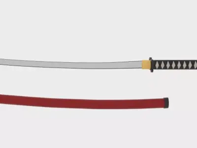 Samuray samurai sword 3D model