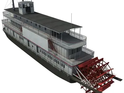 Old Steam Boat 3D model