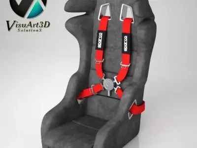 Car Seat WRC sparco 3D model