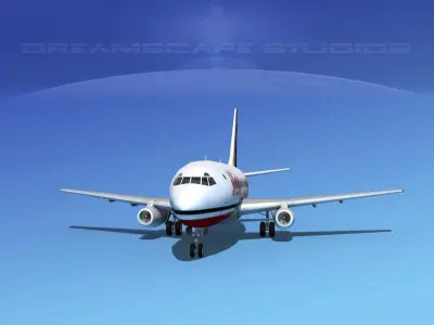 Boeing 737-100 Midway 3D model