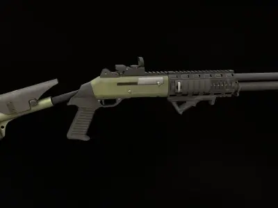 Benelli M1014 Low-poly 3D model