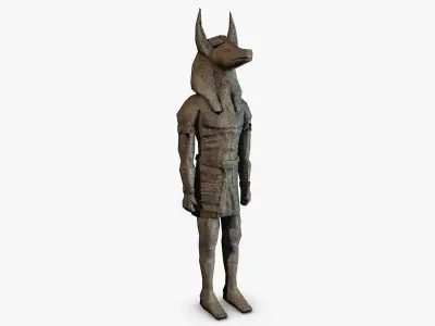 Low poly egyptian Anubis Low-poly 3D model