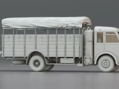 WWII French Utility Gas Generator Truck 3D model