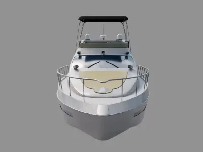 Sport Yacht 3D model Low-poly 3D model
