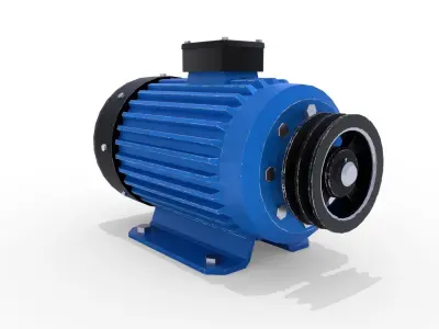 Electric Motor 1 Low-poly 3D model