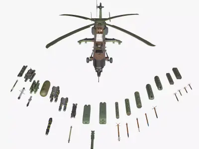 EC-665 Tiger HAD Spainish Army Basic Animation Low-poly 3D model