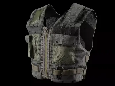 Tactical Body Armor Vest   Low Poly  game ready Low-poly 3D model