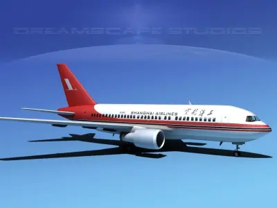 Boeing 767-200ER Shanghai 3D model