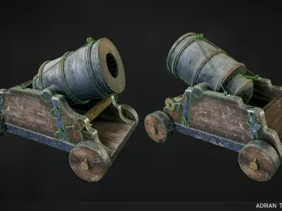 Medieval Mortar Low-poly 3D model