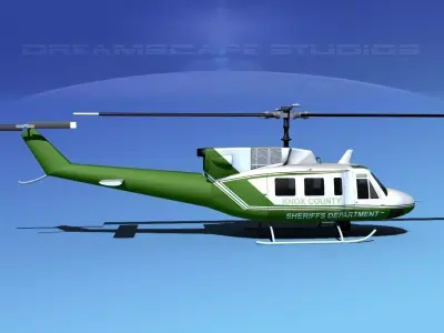 Bell 212 Knox County Sheriff 3D model