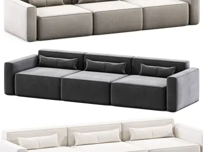  Mix Modular 3 Piece Sofa Free 3D model